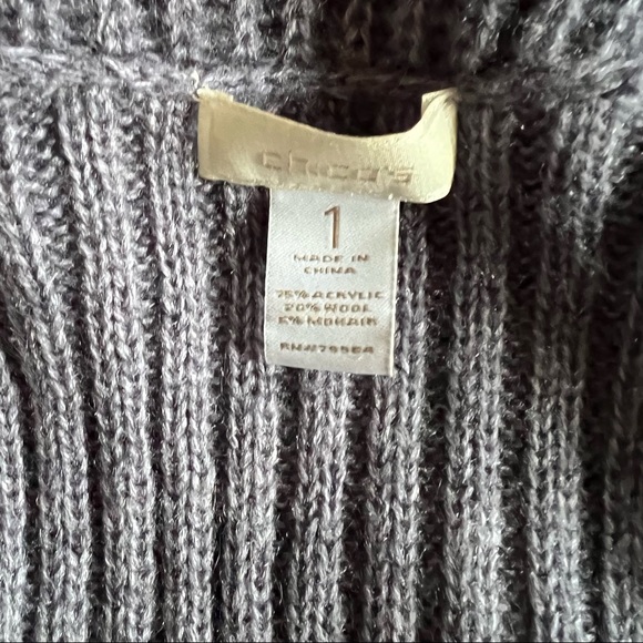 Beautiful circle sweater cardigan open front soft acrylic blend 8 Chico’s 1 - Picture 6 of 6